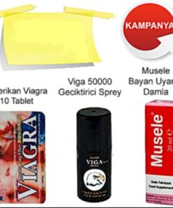 Amerikan Viagra 10’lu+Viga 50000 Sprey+Musela Bayan Azdırıcı Damla